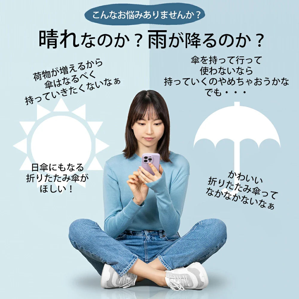 超コンパクト日傘 【完全遮光】